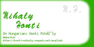 mihaly honti business card